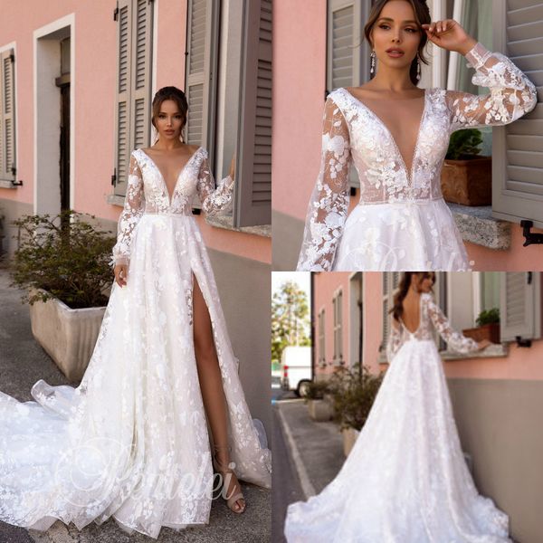 sparkly pentelei 2020 с длинным рукавом свадебные dresse high side split свадебные платья v шеи кружева аппликация country garden свадебные, White
sparkly pentelei 2020 с длинным рукавом свадебные dresse high side split свадебные платья v шеи кружева аппликация country garden свадебные, White