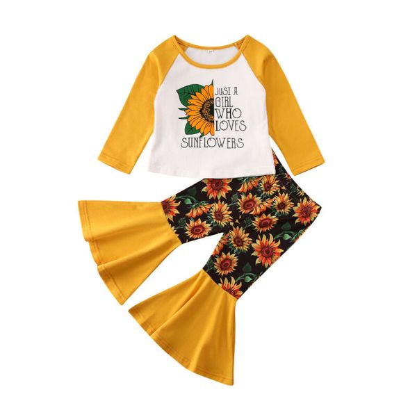 toddler baby girl clothes set kids long sleeve sunflower letter t-shirt floral flare pants bell bottoms spring outfits, White
toddler baby girl clothes set kids long sleeve sunflower letter t-shirt floral flare pants bell bottoms spring outfits, White