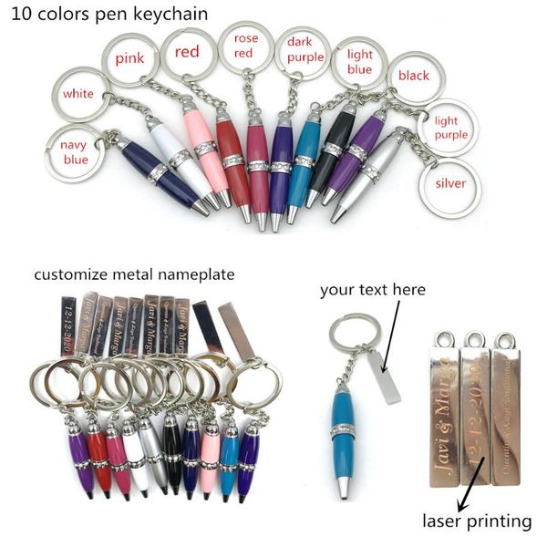 50pcs ball point pen keychain with personalized engraved metal nameplate wedding gift favors high school graduation 2020 gifts
50pcs ball point pen keychain with personalized engraved metal nameplate wedding gift favors high school graduation 2020 gifts