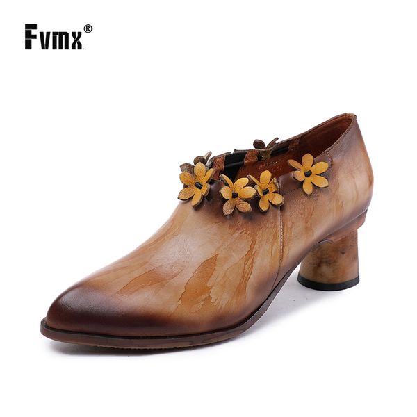 fvmx new genuine leather vintage handmade pointed riding feminine high heels chunky women shoes flowers pumps short boots, Black
fvmx new genuine leather vintage handmade pointed riding feminine high heels chunky women shoes flowers pumps short boots, Black