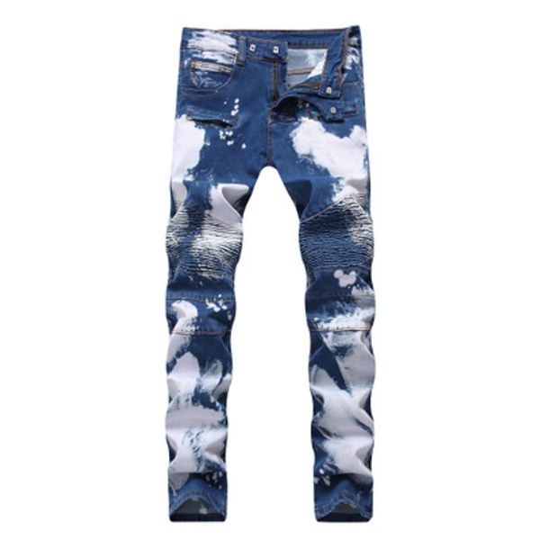 selling new 2020 designer jeans men's jeans holes slim straight zipper pleated men's jeans men's pants, Blue
selling new 2020 designer jeans men's jeans holes slim straight zipper pleated men's jeans men's pants, Blue