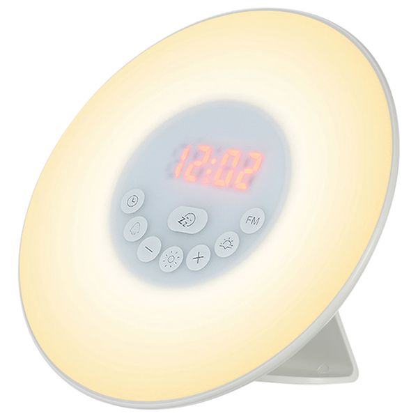 wake up light alarm clock sunrise/sunset simulation digital clock with fm radio 7 colors light sounds function press control
wake up light alarm clock sunrise/sunset simulation digital clock with fm radio 7 colors light sounds function press control