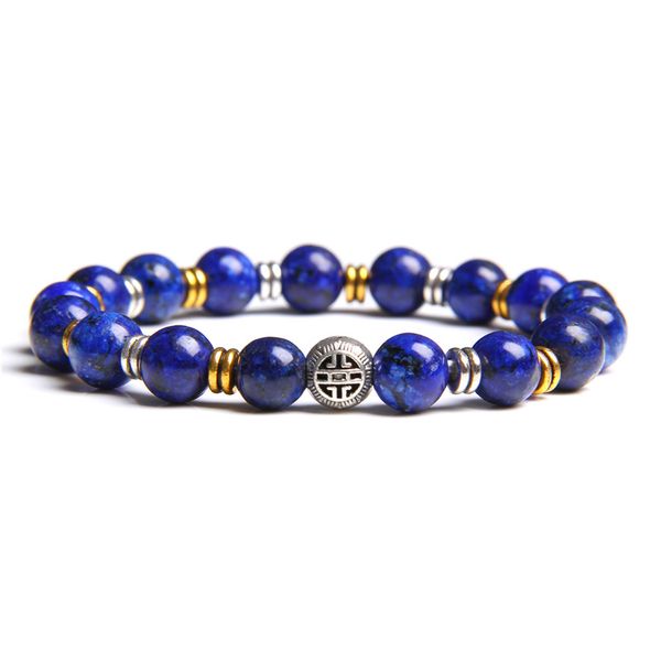 fashion men charm bracelet blue lapis lazuli beads bracelet round silver round ball lucky jewelry for women homme gifts, Black
fashion men charm bracelet blue lapis lazuli beads bracelet round silver round ball lucky jewelry for women homme gifts, Black