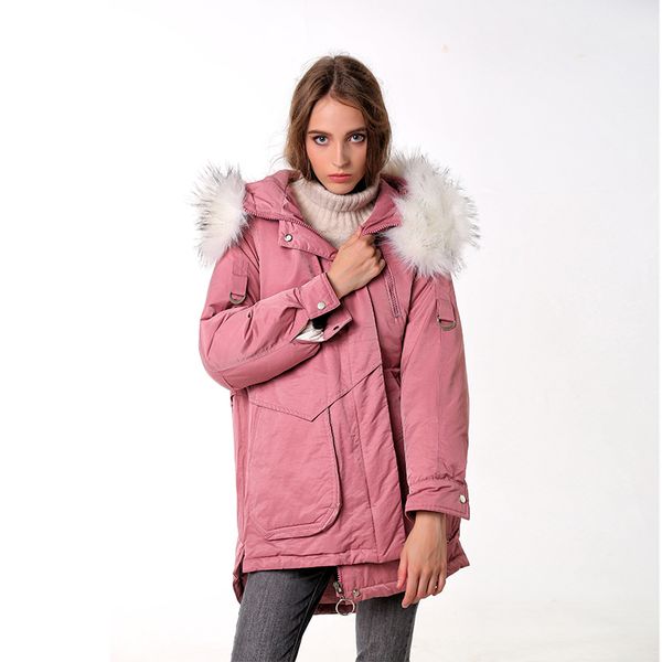 cmaz 2019 winter thick down jacket with hat fashion loose pink with big pocket ziper down coat mx18d8850, Black
cmaz 2019 winter thick down jacket with hat fashion loose pink with big pocket ziper down coat mx18d8850, Black
