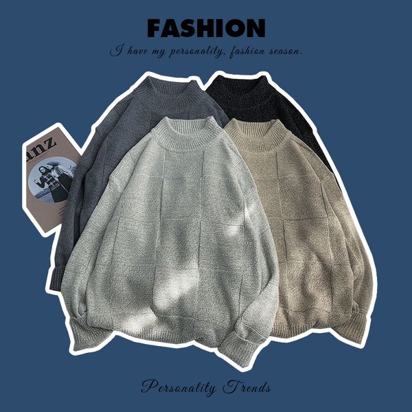 осень новый плед свитер мужчины мода solid color повседневные knit pullover man streetwear wild сыпучие теплый свитер одежда мужская, White;black
осень новый плед свитер мужчины мода solid color повседневные knit pullover man streetwear wild сыпучие теплый свитер одежда мужская, White;black