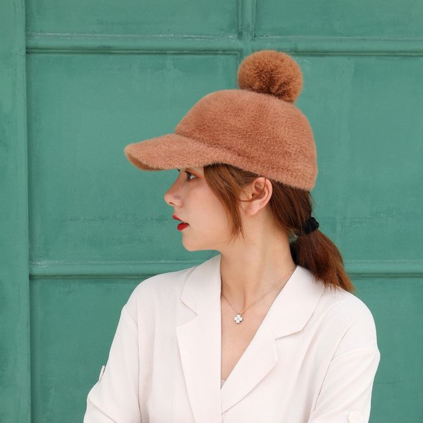 sparsil women imitate mink cashmere visors hat knitted bay brim with ball baseball hat solid color thicken warm cap female, Blue;gray
sparsil women imitate mink cashmere visors hat knitted bay brim with ball baseball hat solid color thicken warm cap female, Blue;gray
