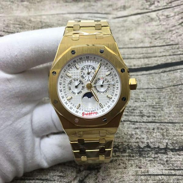 luxury watch men watches 41mm 26574 royal oak offshore automatic watch stainless steel perpetual calendar watches 2813 movement wristwatch, Slivery;brown
luxury watch men watches 41mm 26574 royal oak offshore automatic watch stainless steel perpetual calendar watches 2813 movement wristwatch, Slivery;brown