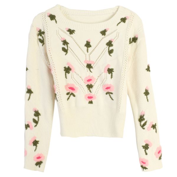 tunjuefs elegant flower embroidery sweater women jumper hollow out crop long sleeve jersey runway slim knitted pullovers, White;black
tunjuefs elegant flower embroidery sweater women jumper hollow out crop long sleeve jersey runway slim knitted pullovers, White;black