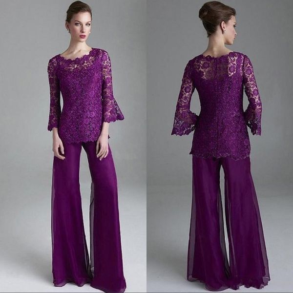 grape lace chiffon mother of the bride groom pant suits sheer jewel neck long sleeves wedding guest evening dress plus size, Black;red
grape lace chiffon mother of the bride groom pant suits sheer jewel neck long sleeves wedding guest evening dress plus size, Black;red