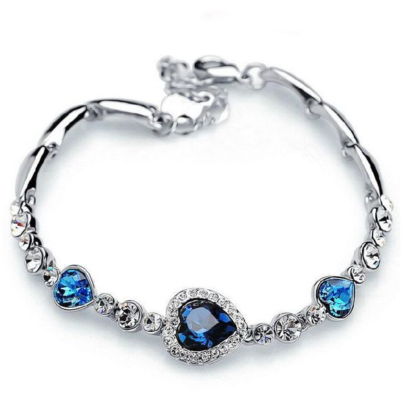 ocean blue bracelets sliver plated crystal rhinestone heart charm bracelet bangle gift jewelry charm bracelets, Golden;silver
ocean blue bracelets sliver plated crystal rhinestone heart charm bracelet bangle gift jewelry charm bracelets, Golden;silver