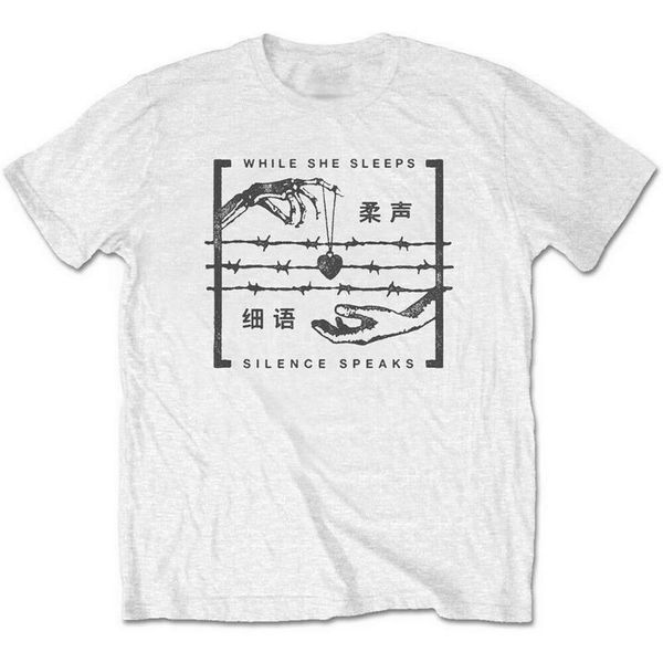 while she sleeps men's tee silence speaks (small) official tee t shirt white t-shirt latest new style, White;black
while she sleeps men's tee silence speaks (small) official tee t shirt white t-shirt latest new style, White;black