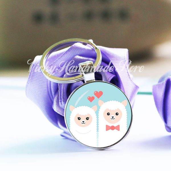 cute alpaca keychain round glass cabochon cartoon lamb pendant keychain diy metal keyring for him or for her birthday gift yt13, Silver
cute alpaca keychain round glass cabochon cartoon lamb pendant keychain diy metal keyring for him or for her birthday gift yt13, Silver