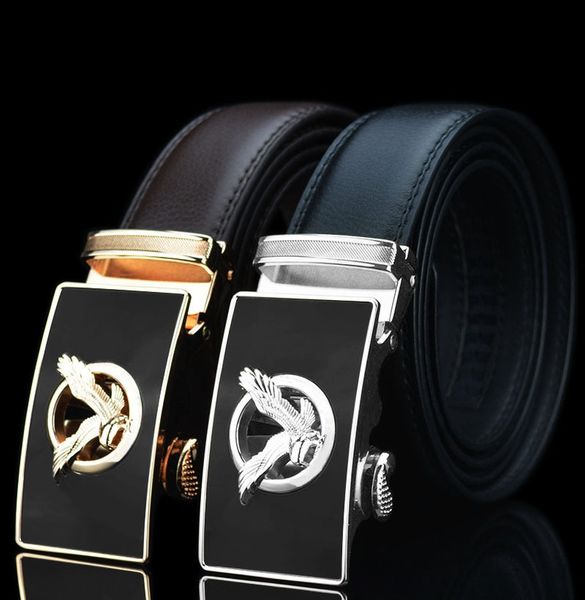 automatic buckle male genuine leather flying eagle business belt male eagle buckle cowhide soft belt, Black;brown 
automatic buckle male genuine leather flying eagle business belt male eagle buckle cowhide soft belt, Black;brown