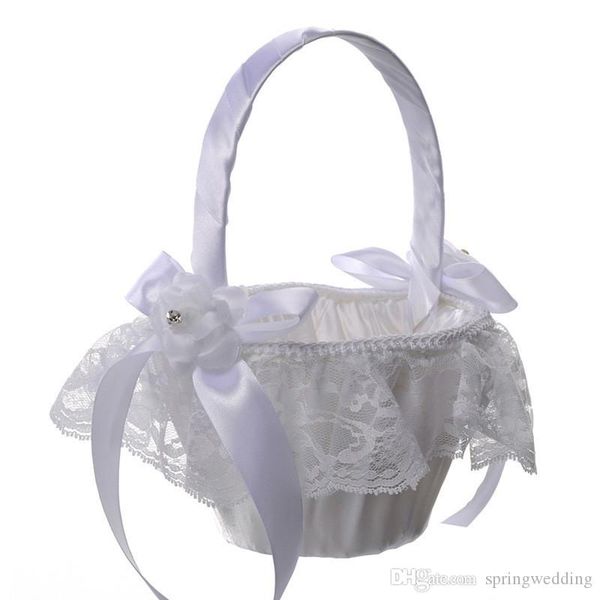 white/ivory wedding flower basket with elegant satin lace flower girl baskets wedding favors decoration cpa1913
white/ivory wedding flower basket with elegant satin lace flower girl baskets wedding favors decoration cpa1913