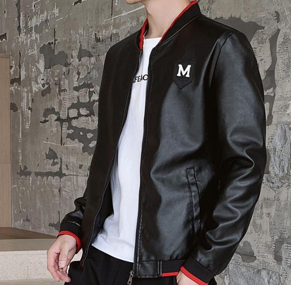 men's baseball jackets spring autumn leather jacket mens pu new arrival men male slim casual coat outer plus size outerwear, Black
men's baseball jackets spring autumn leather jacket mens pu new arrival men male slim casual coat outer plus size outerwear, Black