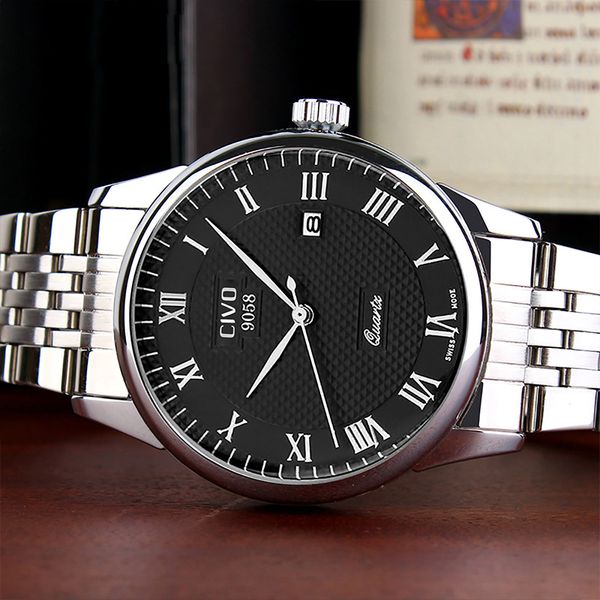 civo mens watches 30m waterproof date analogue men watches stainless steel business casual quartz wrist watch clock men relogio, Slivery;brown
civo mens watches 30m waterproof date analogue men watches stainless steel business casual quartz wrist watch clock men relogio, Slivery;brown
