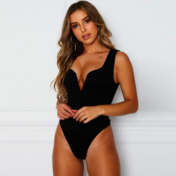 sleeveless women solid color jumpsuit 2019 catsuit straps bodysuits thong summer beach style slim fit fashion body suit, Black;white
sleeveless women solid color jumpsuit 2019 catsuit straps bodysuits thong summer beach style slim fit fashion body suit, Black;white