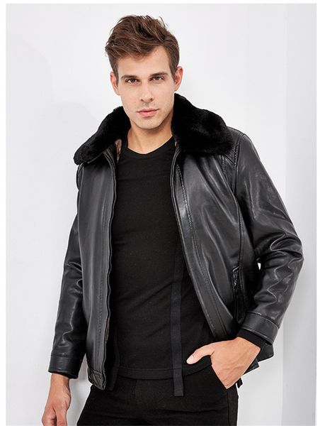 designer mens pu leather jacket faux fur collar warm winter jacket long sleeve thick casual clothing, Black
designer mens pu leather jacket faux fur collar warm winter jacket long sleeve thick casual clothing, Black