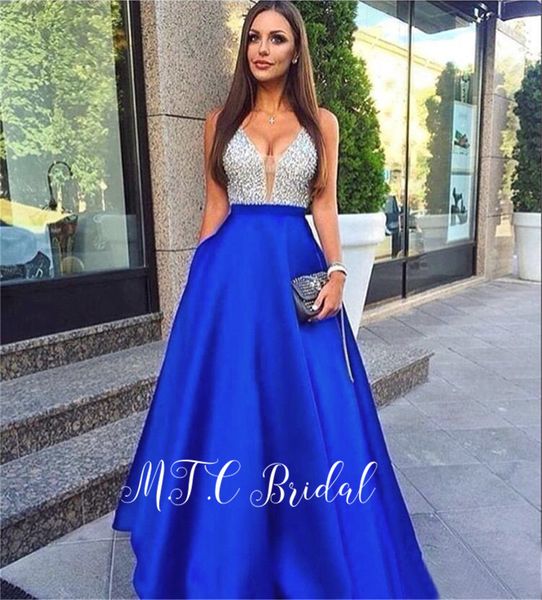 selling glitter royal blue evening dress 2019 chic sliver beads satin a line long prom gowns vestido de festa custom made, White;black
selling glitter royal blue evening dress 2019 chic sliver beads satin a line long prom gowns vestido de festa custom made, White;black