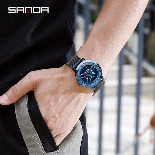 sanda time and space rotation personality men's watches quartz japanese movement wristwatch waterproof fashion mesh belt watch, Slivery;brown
sanda time and space rotation personality men's watches quartz japanese movement wristwatch waterproof fashion mesh belt watch, Slivery;brown