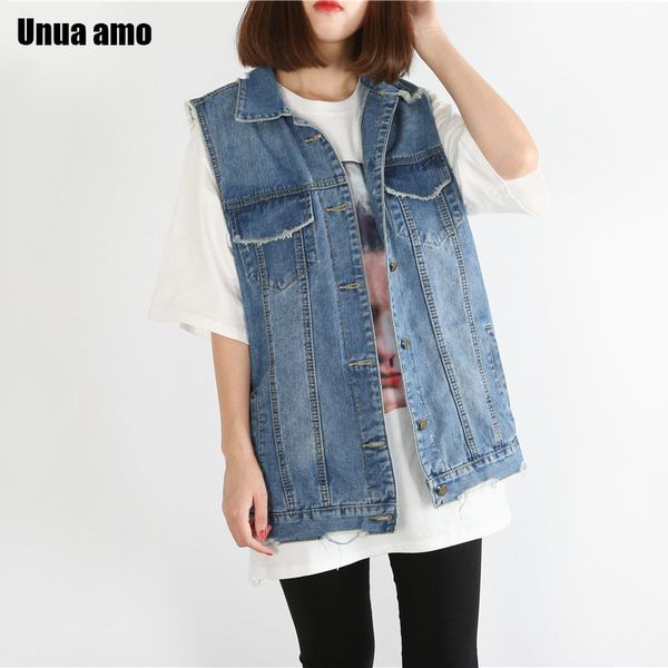unua amo 2020 sleeveless jacket women vintage washed denim vest plus size loose casual jean coat woman waistcoat spring, Black;white
unua amo 2020 sleeveless jacket women vintage washed denim vest plus size loose casual jean coat woman waistcoat spring, Black;white