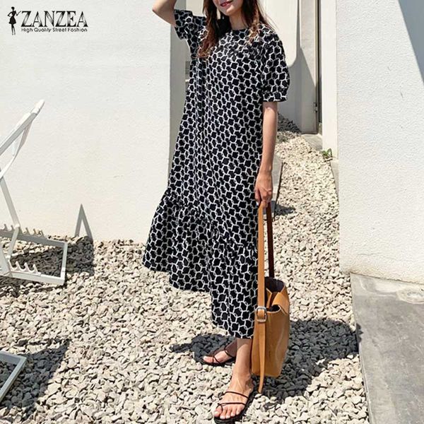 zanzea 2020 plus size bohemian ruffle dress women's print sundress casual short sleeve maxi vestidos female beach tunic robe 5xl, White;black
zanzea 2020 plus size bohemian ruffle dress women's print sundress casual short sleeve maxi vestidos female beach tunic robe 5xl, White;black