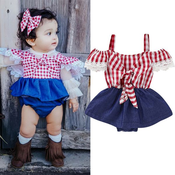 toddler baby girl cute overalls denim dress jumpsuit off shoulder plaid lace bodysuits outfit summer clothes, Blue
toddler baby girl cute overalls denim dress jumpsuit off shoulder plaid lace bodysuits outfit summer clothes, Blue