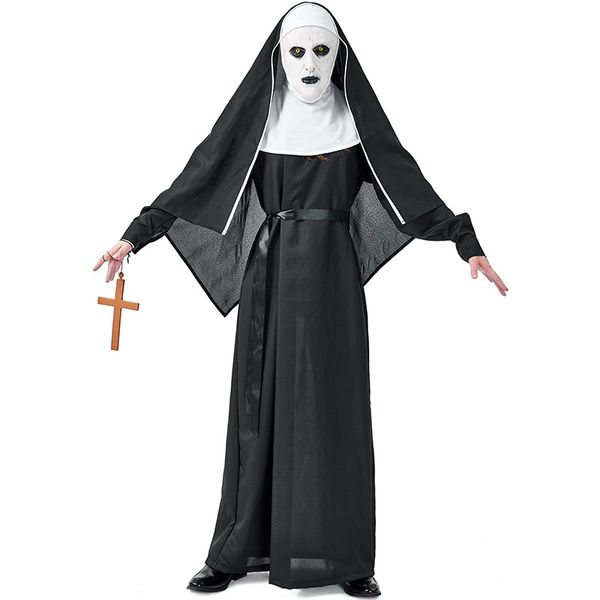 scary demon nun costume cosplay for women halloween costume for carnival party dress up clothing suit, Black;red
scary demon nun costume cosplay for women halloween costume for carnival party dress up clothing suit, Black;red