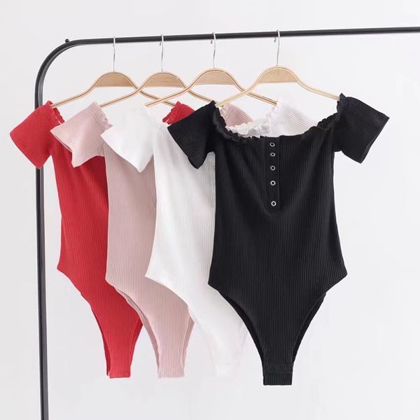 jellpe women's short sleeves off shoulder stretchy bodysuit bodycon slash neck bodysuits women overalls jumpsuits, Black;white
jellpe women's short sleeves off shoulder stretchy bodysuit bodycon slash neck bodysuits women overalls jumpsuits, Black;white