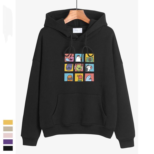 autumn and winter squared printed large with pockets pullover hooded hoodie women's plus velvet thick loose-fit jacket-20709, Black
autumn and winter squared printed large with pockets pullover hooded hoodie women's plus velvet thick loose-fit jacket-20709, Black