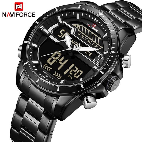 naviforce mens watches luxury brand men sport watch men's quartz led digital clock man waterproof army military wrist watch, Slivery;brown
naviforce mens watches luxury brand men sport watch men's quartz led digital clock man waterproof army military wrist watch, Slivery;brown