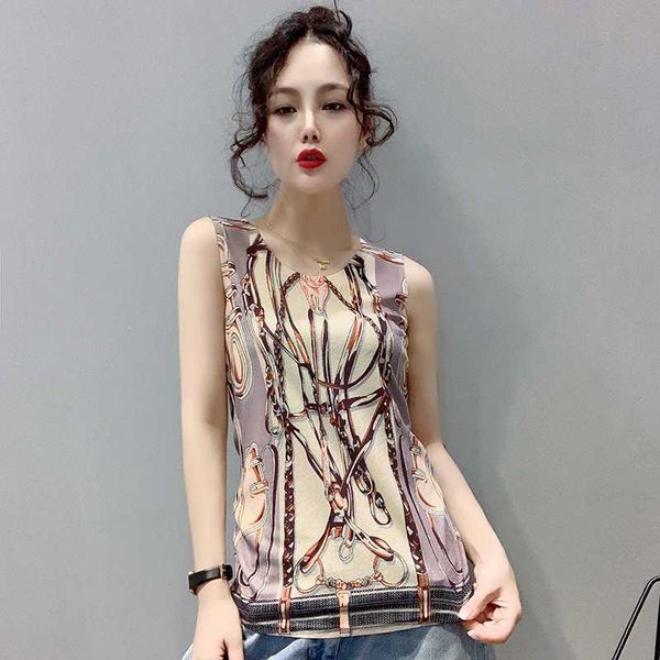 spring / summer 2020 new fashion fit print round neck and elastic vest t-shirt, White
spring / summer 2020 new fashion fit print round neck and elastic vest t-shirt, White