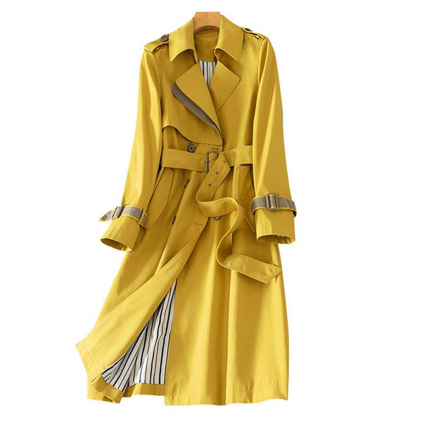 spring women trench coat 2020 new stitching yellow mid long coat slim large size double-breasted high-quality windbreaker female, Tan;black
spring women trench coat 2020 new stitching yellow mid long coat slim large size double-breasted high-quality windbreaker female, Tan;black