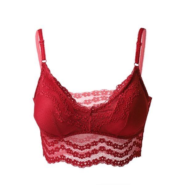 deep v lace bralette women floral tank female wire lingerie soft padded bra bralette underwear, Red;black
deep v lace bralette women floral tank female wire lingerie soft padded bra bralette underwear, Red;black