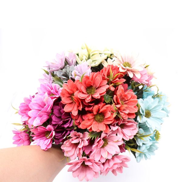 vivid 1 bunch artificial flower bouquet silk fake flowers leaf spring daisy bridal flowers for home table party decoration props
vivid 1 bunch artificial flower bouquet silk fake flowers leaf spring daisy bridal flowers for home table party decoration props
