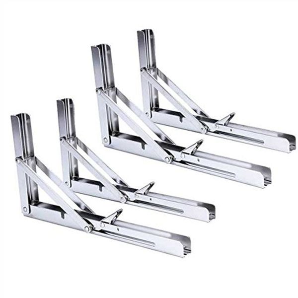 4 pcs polished stainless steel folding shelf bench table folding shelf or bracket wall activity rack triple-cornered bracket
4 pcs polished stainless steel folding shelf bench table folding shelf or bracket wall activity rack triple-cornered bracket