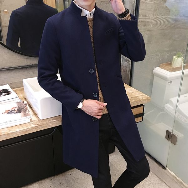 mens winter wool&blends mens fashion casual business solid slim long section trench coats high end boutique overcoats jackets, Black
mens winter wool&blends mens fashion casual business solid slim long section trench coats high end boutique overcoats jackets, Black