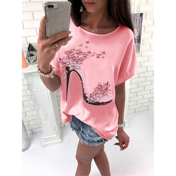 size s to 3xl women's short-sleeved 2020 new summer ladies t-shirt high heels printed loose casual t shirt girls, White
size s to 3xl women's short-sleeved 2020 new summer ladies t-shirt high heels printed loose casual t shirt girls, White