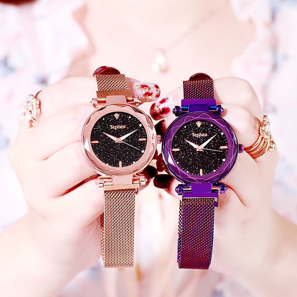 2019 fashion starry sky ladies watch flat glass quartz mesh with magnetic buckle women watch dress party decoration gifts, Slivery;brown
2019 fashion starry sky ladies watch flat glass quartz mesh with magnetic buckle women watch dress party decoration gifts, Slivery;brown
