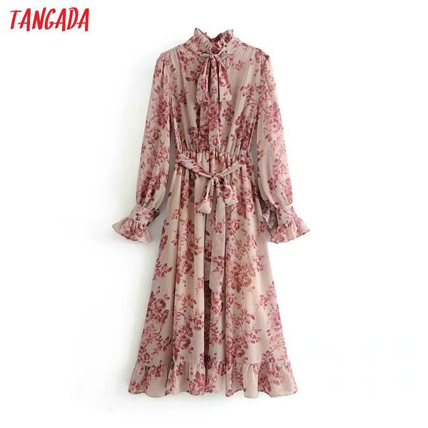 tangada women flower print ruffle dress with belt vintage bow collar long sleeve pleated lady boho maxi dresses vestidos 5d25, Black;gray
tangada women flower print ruffle dress with belt vintage bow collar long sleeve pleated lady boho maxi dresses vestidos 5d25, Black;gray