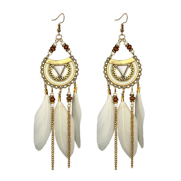 retro long tassel earrings fashion feather style ethnic boho big dangle earring wedding earrings accessories ornaments, Silver
retro long tassel earrings fashion feather style ethnic boho big dangle earring wedding earrings accessories ornaments, Silver