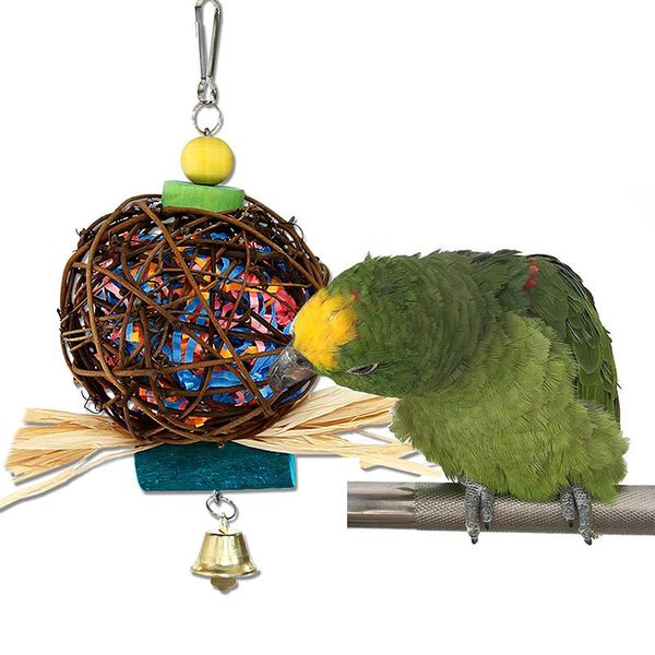 parrot swing wooden toy color rattan ball bell bite toy environmental protection does not drop paint bird cage accessories
parrot swing wooden toy color rattan ball bell bite toy environmental protection does not drop paint bird cage accessories