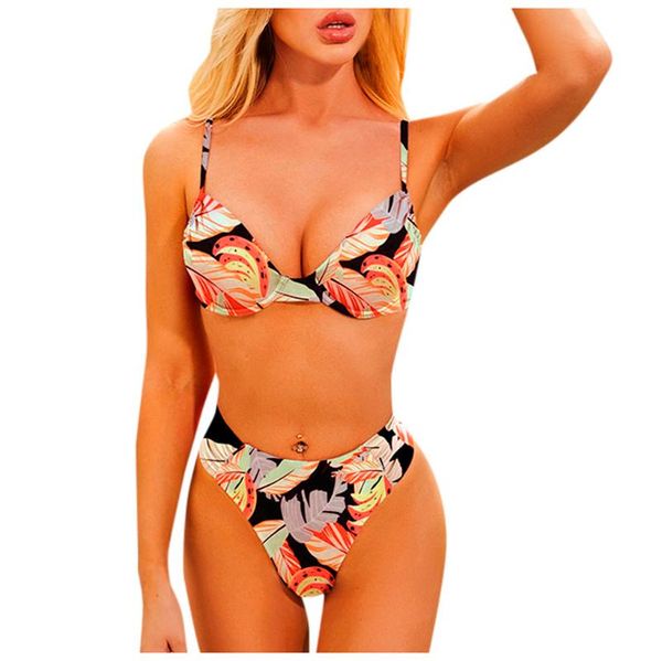 bikinis 2020 halter swimsuit women's bikini set two piece lace-up leopard leaf tankini swimsuit, White;black
bikinis 2020 halter swimsuit women's bikini set two piece lace-up leopard leaf tankini swimsuit, White;black