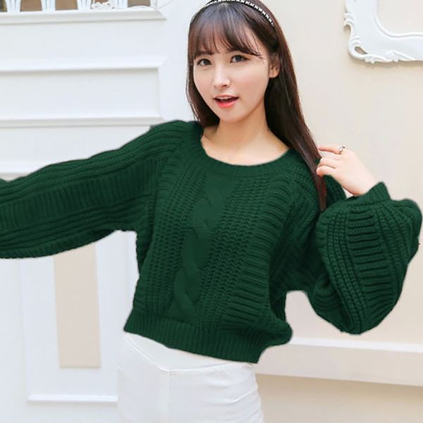 long lantern sleeve o-neck ladies casual warm fashion knitted pullovers 2019 women spring autumn short sweaters, White;black
long lantern sleeve o-neck ladies casual warm fashion knitted pullovers 2019 women spring autumn short sweaters, White;black