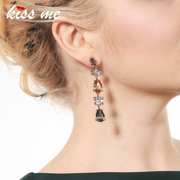 kiss me new collection water drop crystal wedding earrings charming long dangle earrings women party jewelry, Silver
kiss me new collection water drop crystal wedding earrings charming long dangle earrings women party jewelry, Silver
