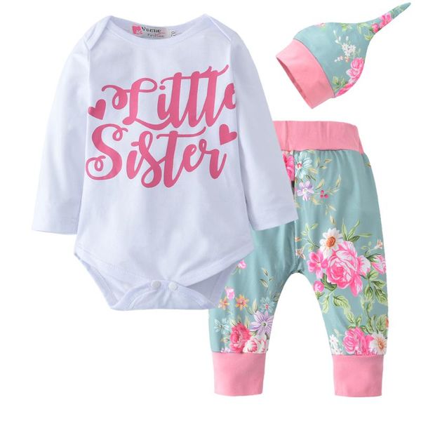 2020 autumn newborn toddler baby girl clothing set floral romper long sleeve pants hat outfit 3pcs baby girls clothes set, White
2020 autumn newborn toddler baby girl clothing set floral romper long sleeve pants hat outfit 3pcs baby girls clothes set, White