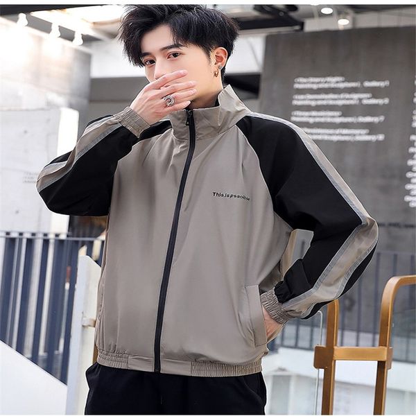 mens designer zipper jackets stand collar outerwear with pocket letter embroidery contrast color coats mens long sleeve clothing, Black;brown
mens designer zipper jackets stand collar outerwear with pocket letter embroidery contrast color coats mens long sleeve clothing, Black;brown