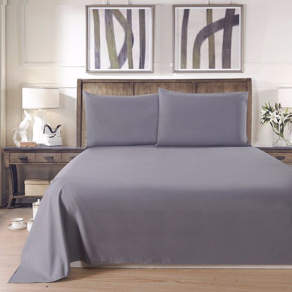 flat sheet brushed microfiber bedding sheet wrinkle, fade, stain resistant