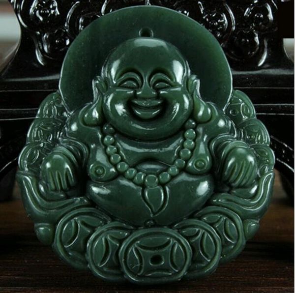 natural carved smiling buddha copper hetian jade pendant china qingyu green necklace pendants, Silver
natural carved smiling buddha copper hetian jade pendant china qingyu green necklace pendants, Silver