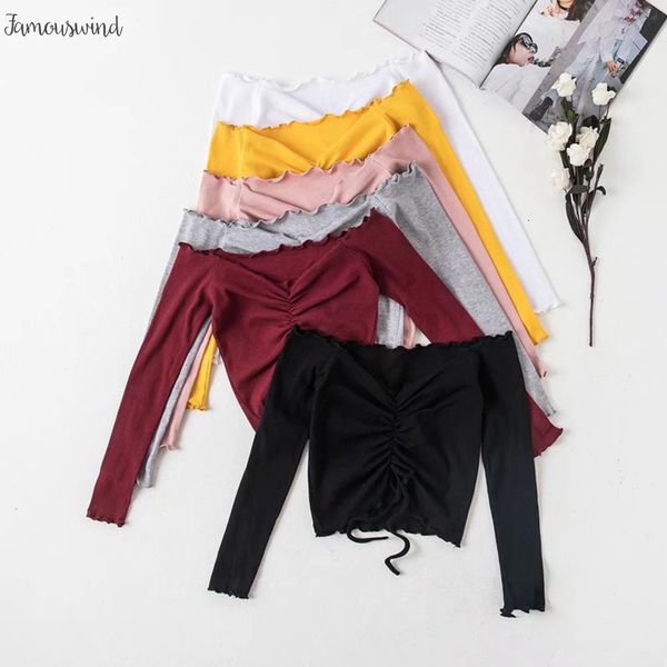 speaking t shirt slash neck scribbled off shoulder tie long mouw t shirt summer 2019 casual crop womens tea, White
speaking t shirt slash neck scribbled off shoulder tie long mouw t shirt summer 2019 casual crop womens tea, White